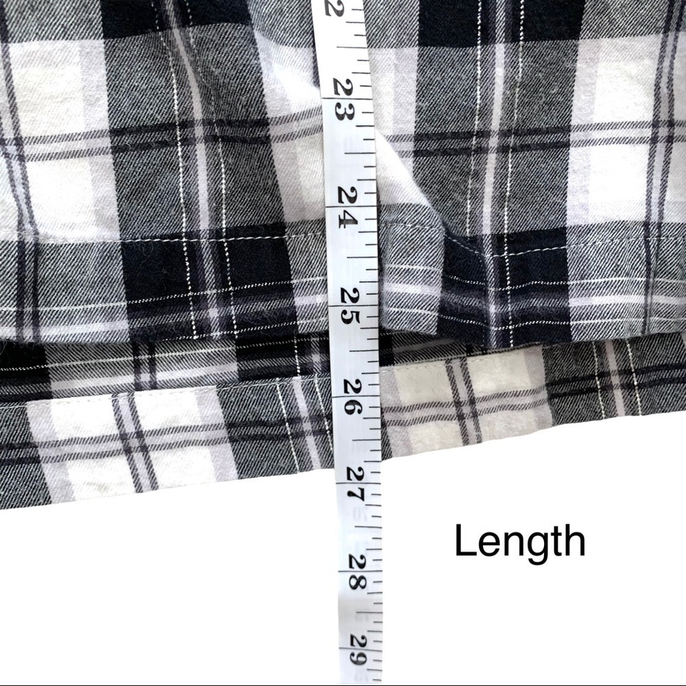 Victoria’s Secret Black White Plaid Sleep Shirt Size Medium - Picture 16 of 17